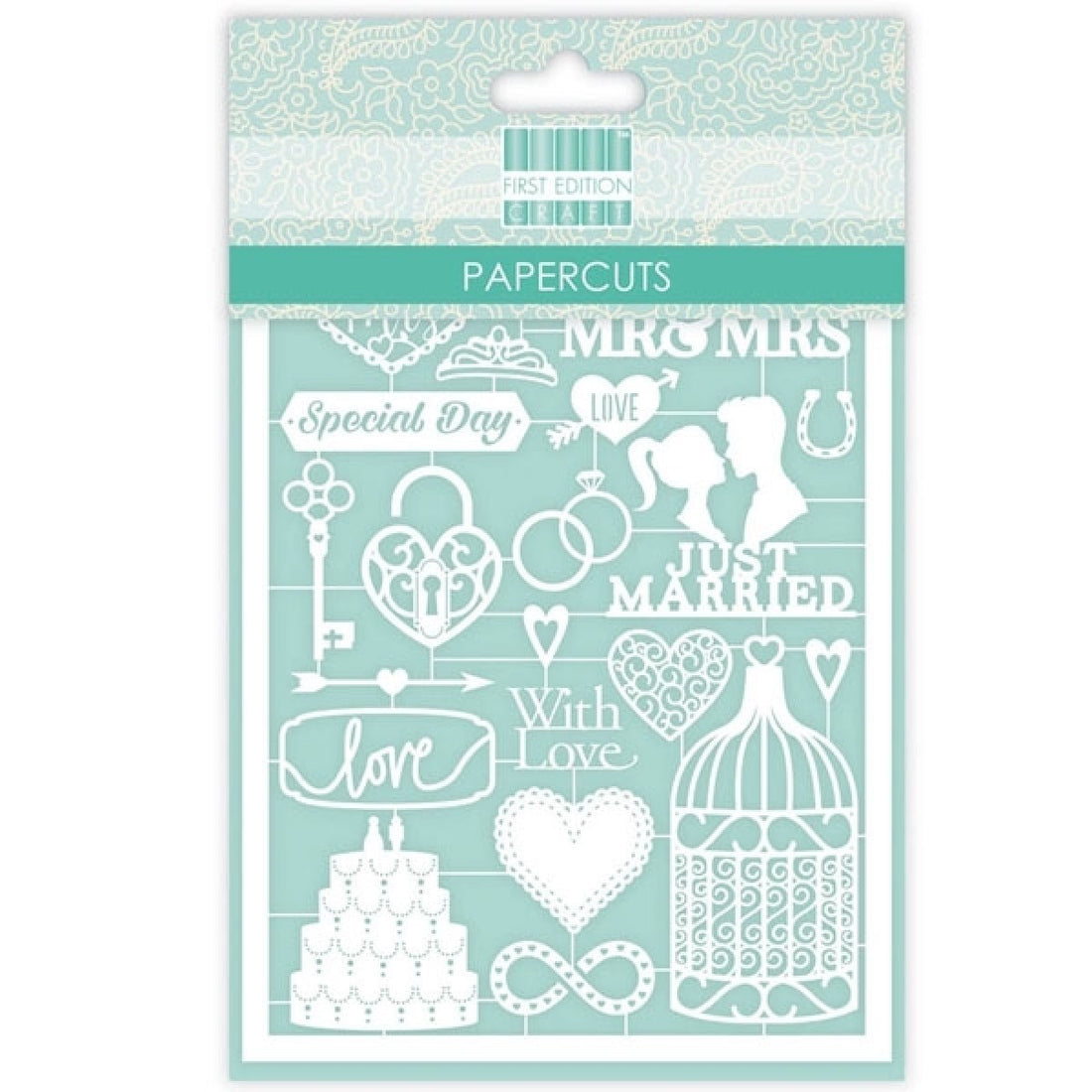 First Edition Craft WEDDING Papercuts 20 pc. Scrapbooksrus