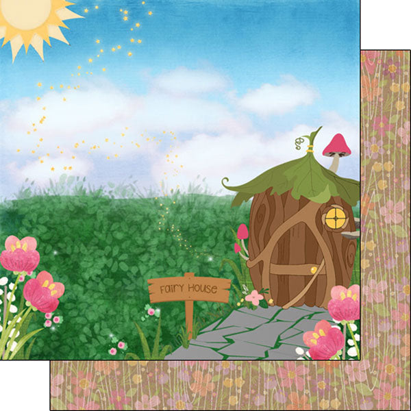 Scrapbook Customs FAIRY HOUSE Tinkerbell 12"X12" Scrapbook Kit