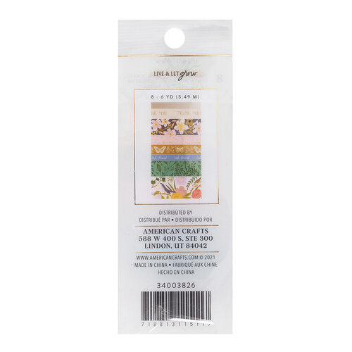 Jen Hadfield Live &amp; Let Grow WASHI TAPE Decorative 8 Rolls