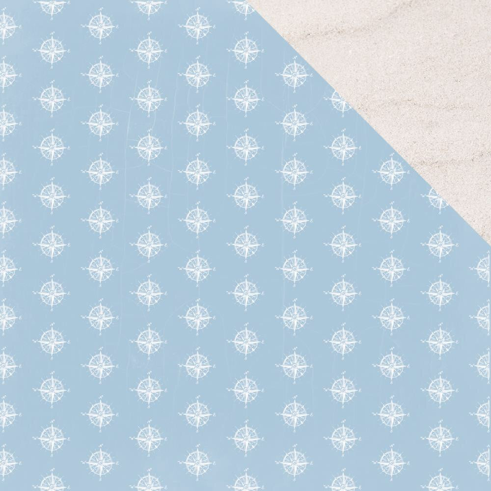 Kaisercraft Sail Away COMPASS 12"X12" Scrapbook Paper