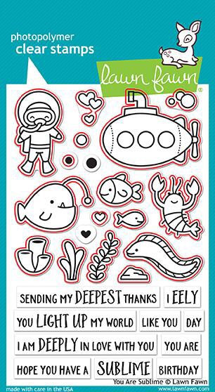 Lawn Fawn YOU ARE SUBLIME Clear Stamps 28pc Scrapbooksrus