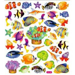 Tattoo King Sticker King REEF FISH Sticker 25+pc - Scrapbook Kyandyland