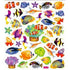 Tattoo King Sticker King REEF FISH Sticker 25+pc - Scrapbook Kyandyland