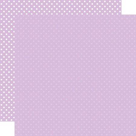 Echo Park Dots &amp; Stripes LIGHT PURPLE 12&quot;X12&quot; Scrapbook Paper