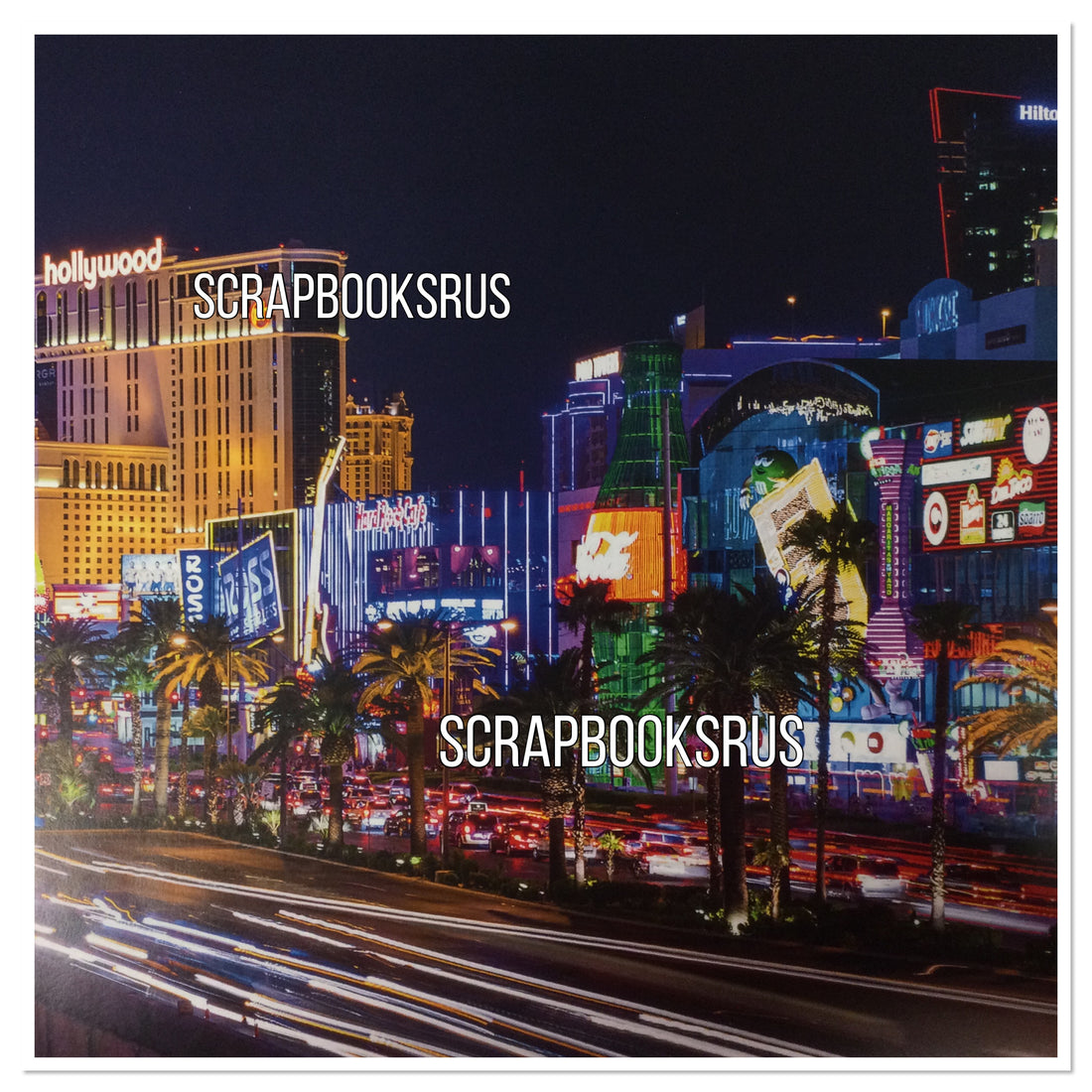 Las Vegas STRIP AT NIGHT 12x12 Scrapbook Paper