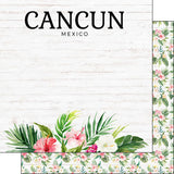 Scrapbook Customs Mexico CANCUN PARADISE 12x12 Scrapbook Paper