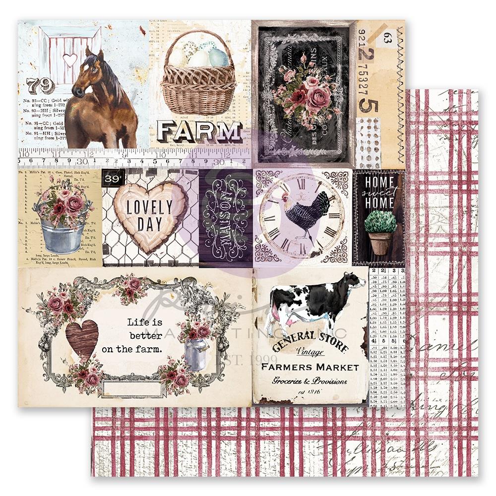 Prima FARM SWEET FARM 12&quot;X12&quot; Paper Pad with Foil 24 sheets