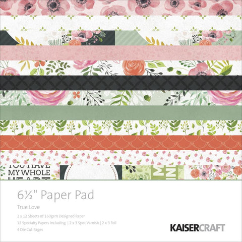 Kaisercraft TRUE LOVE Die Cut Elements Paper Pad 24 pc - Scrapbook Kyandyland