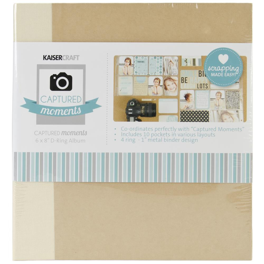 Kaisercraft Captured Moments 6&quot;X8&quot; D-RING ALBUM Cream