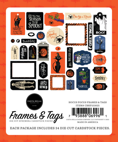 Carta Bella HOCUS POCUS EPHEMERA Die Cut 34 Pieces