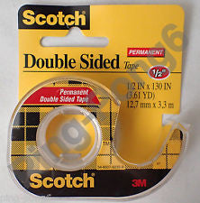 Scotch Permanent  Double Sided TAPE 0.5" X 130" - Scrapbook Kyandyland