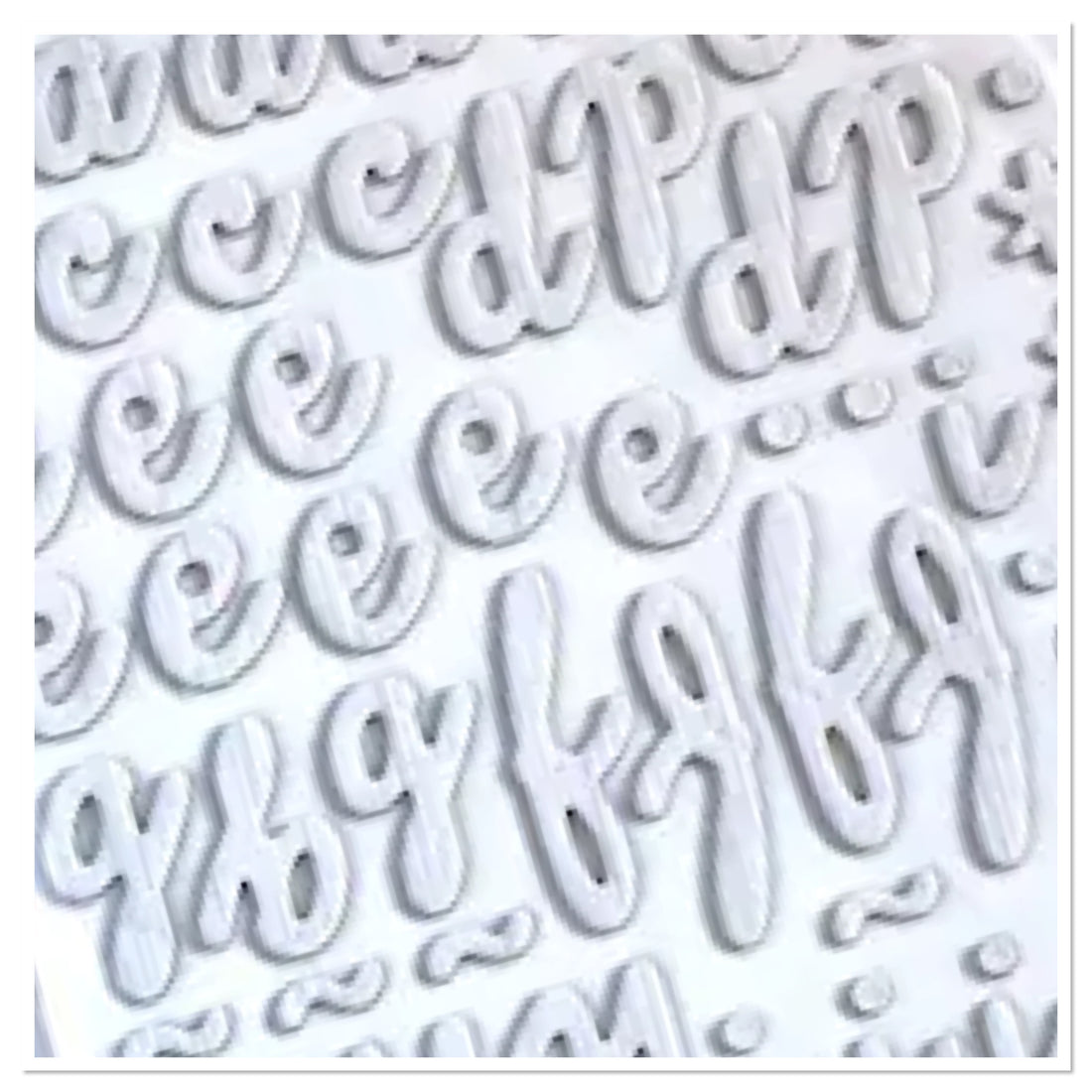 American Crafts MUSE Cursive White Chipboard Letter Stickers Scrapbooksrus