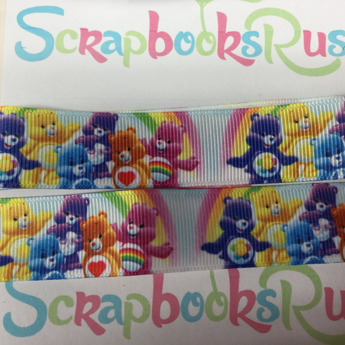 Care Bears Cartoon Character Ribbon 1 yard Scrapbooksrus Las Vegas Largest Scrapbook Store