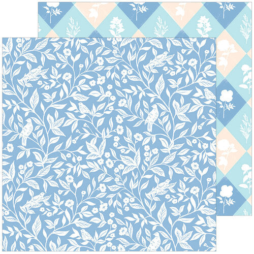 Pinkfresh Studio Flower Market AVIARY 12x12 Scrapbook Paper