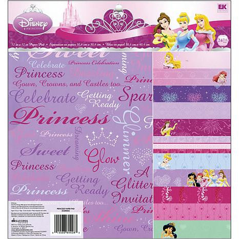 Disney Ek Success PRINCESS Paper Pad 24pc - Scrapbook Kyandyland