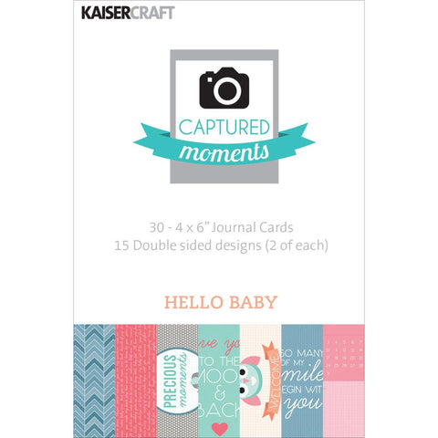 Kaisercraft Captured Moments HELLO BABY CARDS 4X6 Journal