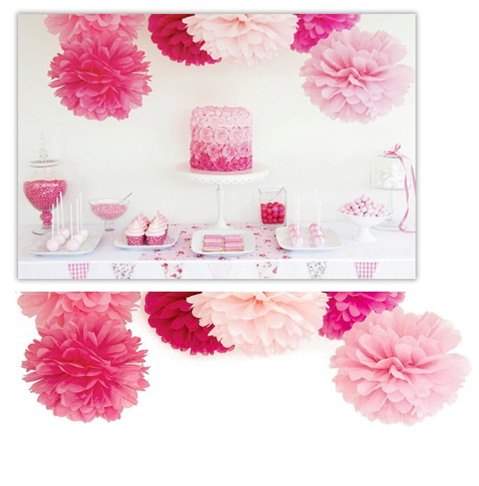 Kaisercraft Tissue Paper Pom Poms FAIRY FLOSS Pink Scrapbooksrus