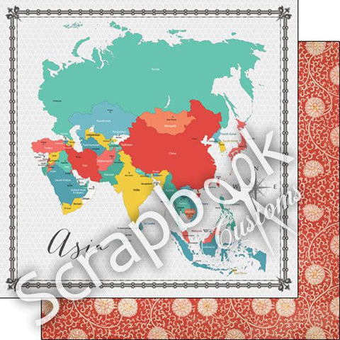 ASIA MEMORIES MAP 12X12 Paper Scrapbook Customs – Scrapbooksrus