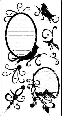 BoBunny TWEET TWEET Black Rubon Rub-Ons clearance