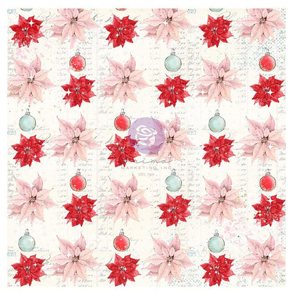 Prima Candy Cane Lane Collection SWEET CHRISTMAS 12&quot;X12&quot; Scrapbook Paper