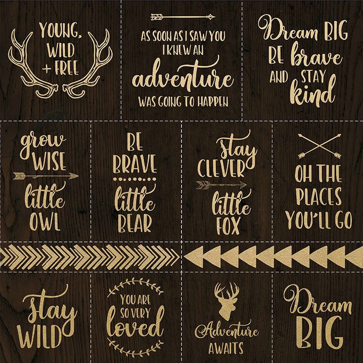 Kaisercraft Hide And Seek ADVENTURE 12X12 Foil Scrapbook Paper Scrapbooksrus