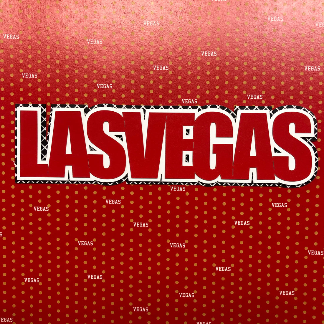 Laurel Leaf LAS VEGAS Travel Laser Cuts 3&quot;X9&quot; 1pc LV Red Black @Scrapbooksrus LasVegas