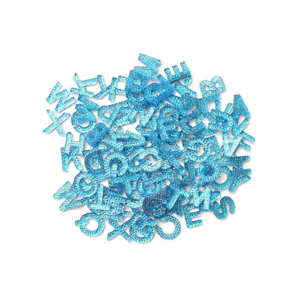 Queen&amp;Co ALPHABITS Glitter Blue 70+