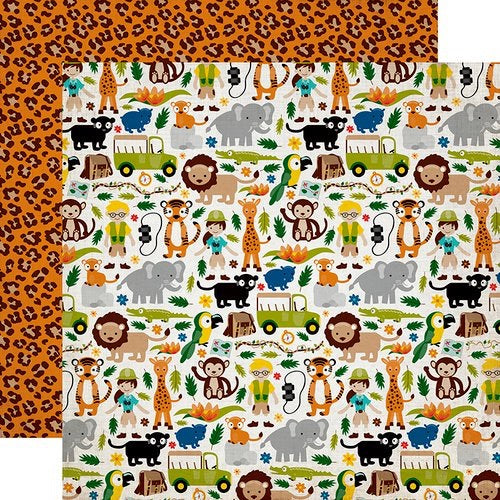 Echo Park Jungle Safari JUNGLE ADVENTURE 12x12 Scrapbook Paper