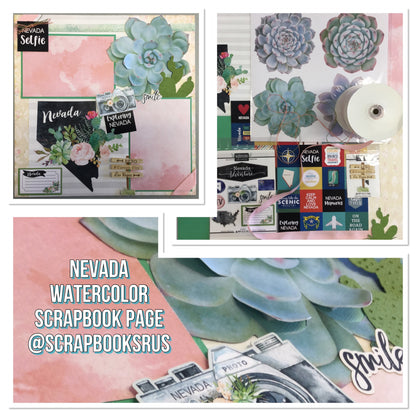 Nevada Watercolor 12X12 Scrapbook Page Kit Scrapbooksrus