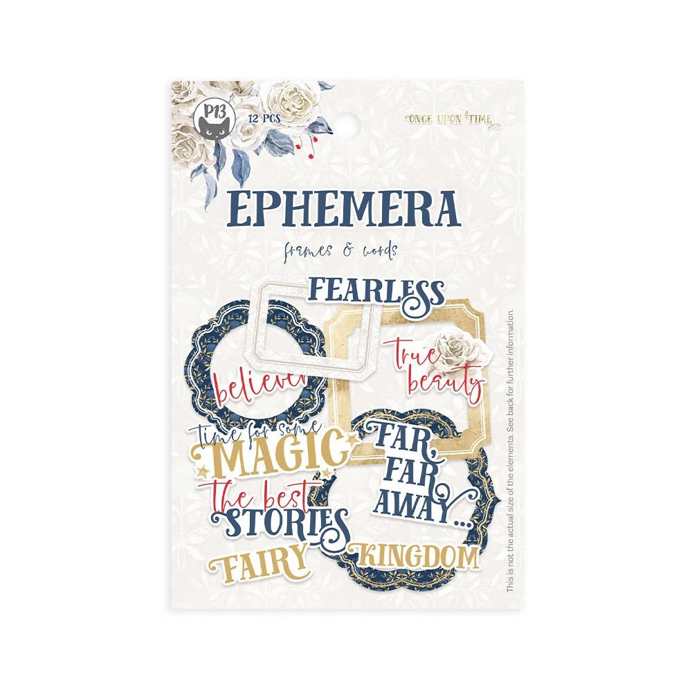 P13 Once Upon A Time Ephemera FRAMES AND WORDS 12pc