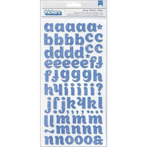 American Crafts Thickers JUNEBUG Clear Chunky Glitter Chipboard Alphabet - Scrapbook Kyandyland