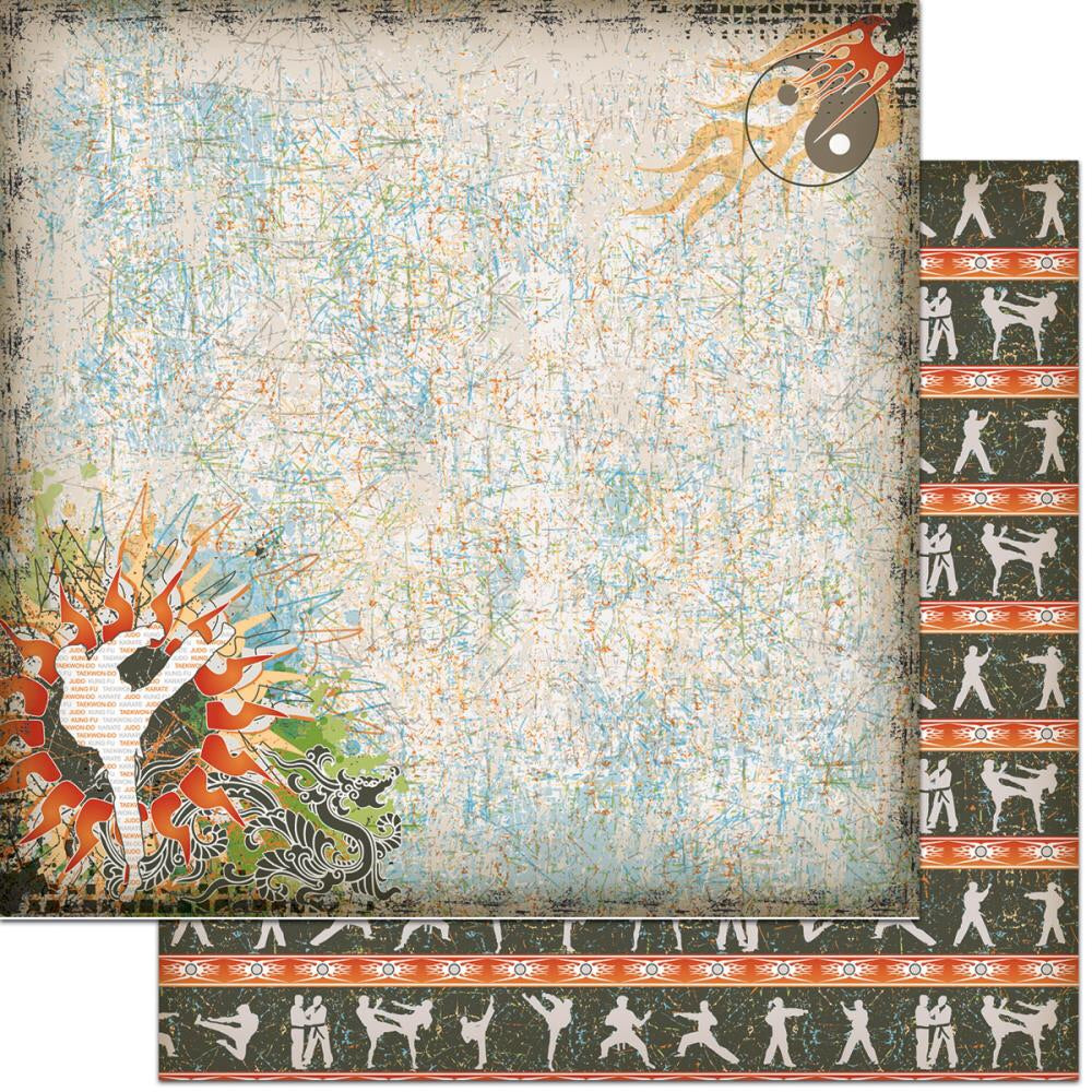 Teenagers MARTIAL ARTS 2  12&quot;X12&quot; Scrapbook Paper