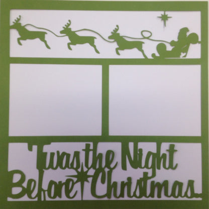 Page Frame TWAS THE NIGHT BEFORE CHRISTMAS Black Scrapbook Overlay