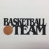 BASKETBALL TEAM Black Laser Die Cut 2pc Scrapbooksrus