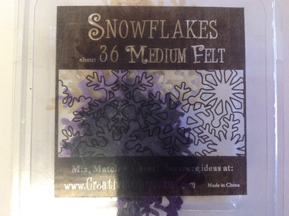 Creative Impression Snowflakes Medium Felt 36pc