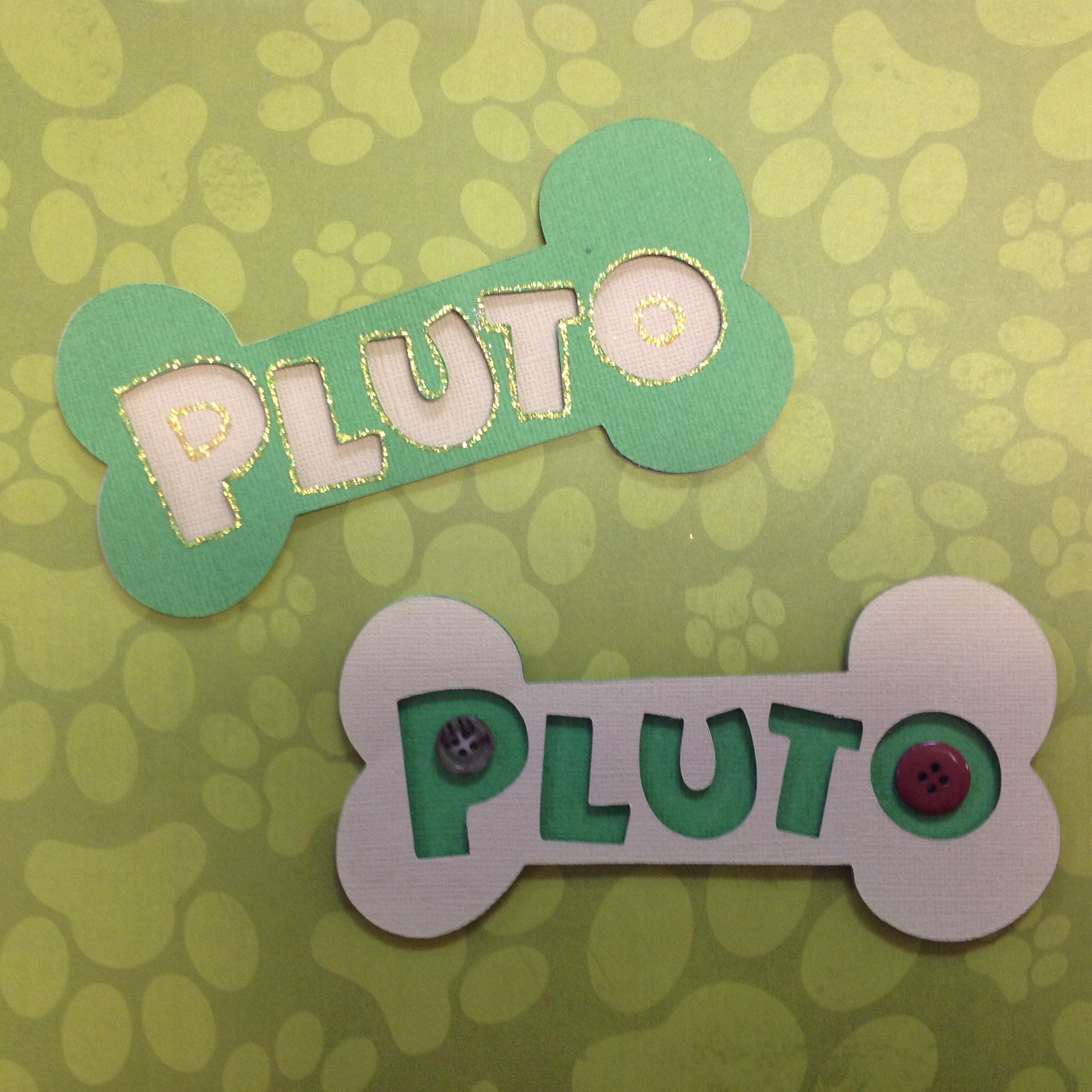 Disney Pluto Scrapbook Dog Bone @scrapbooksrus