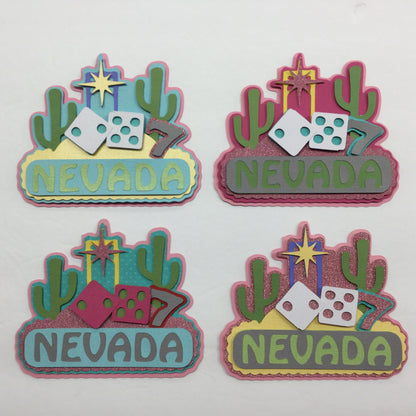 NEVADA STATE TITLE Die Cut Scrapbook Embellishment