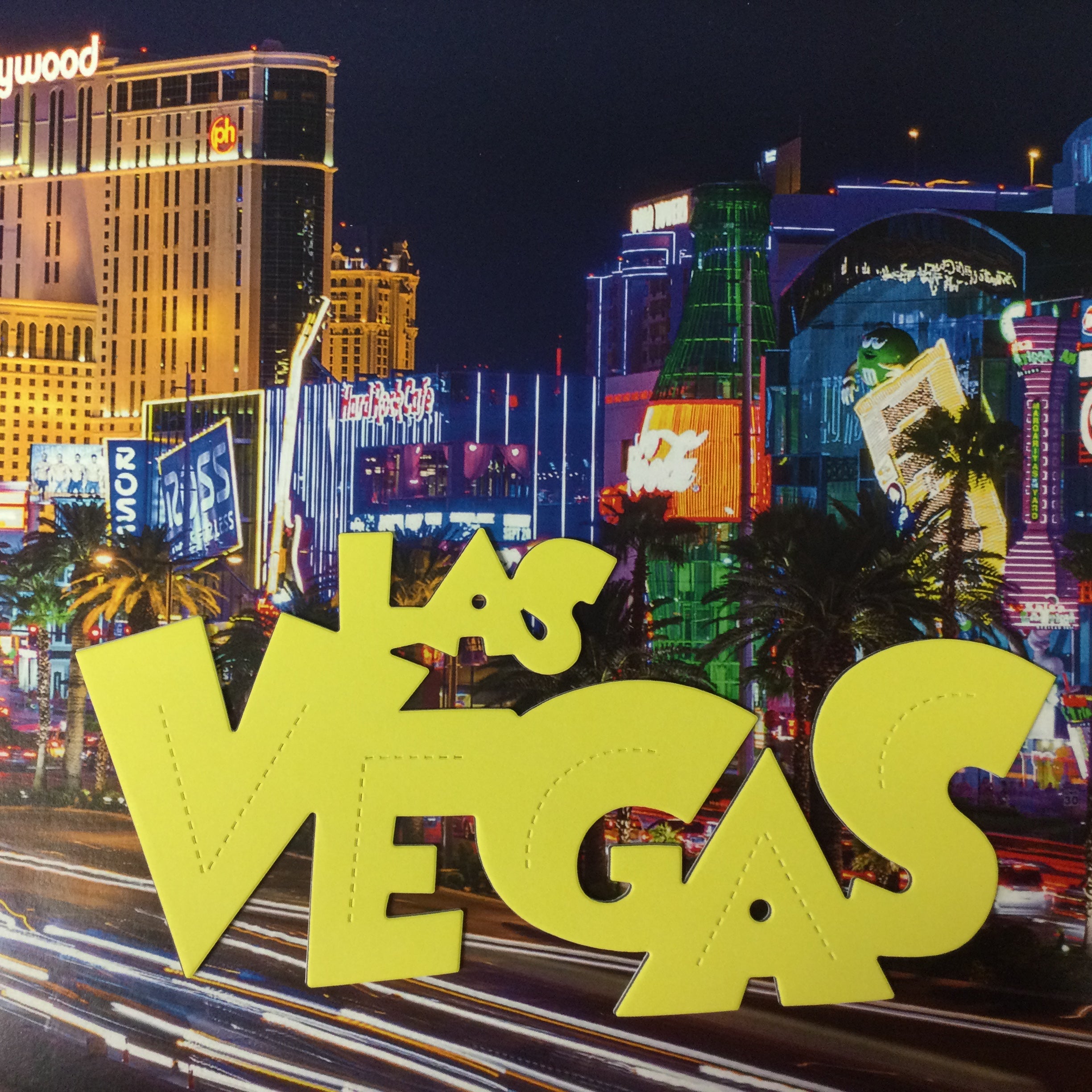 LAS VEGAS 1pc DieCut Large Scrapbook Die Cut Title