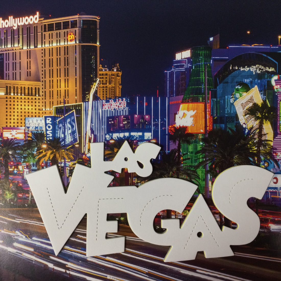 LAS VEGAS 1pc DieCut Large Scrapbook Die Cut Title