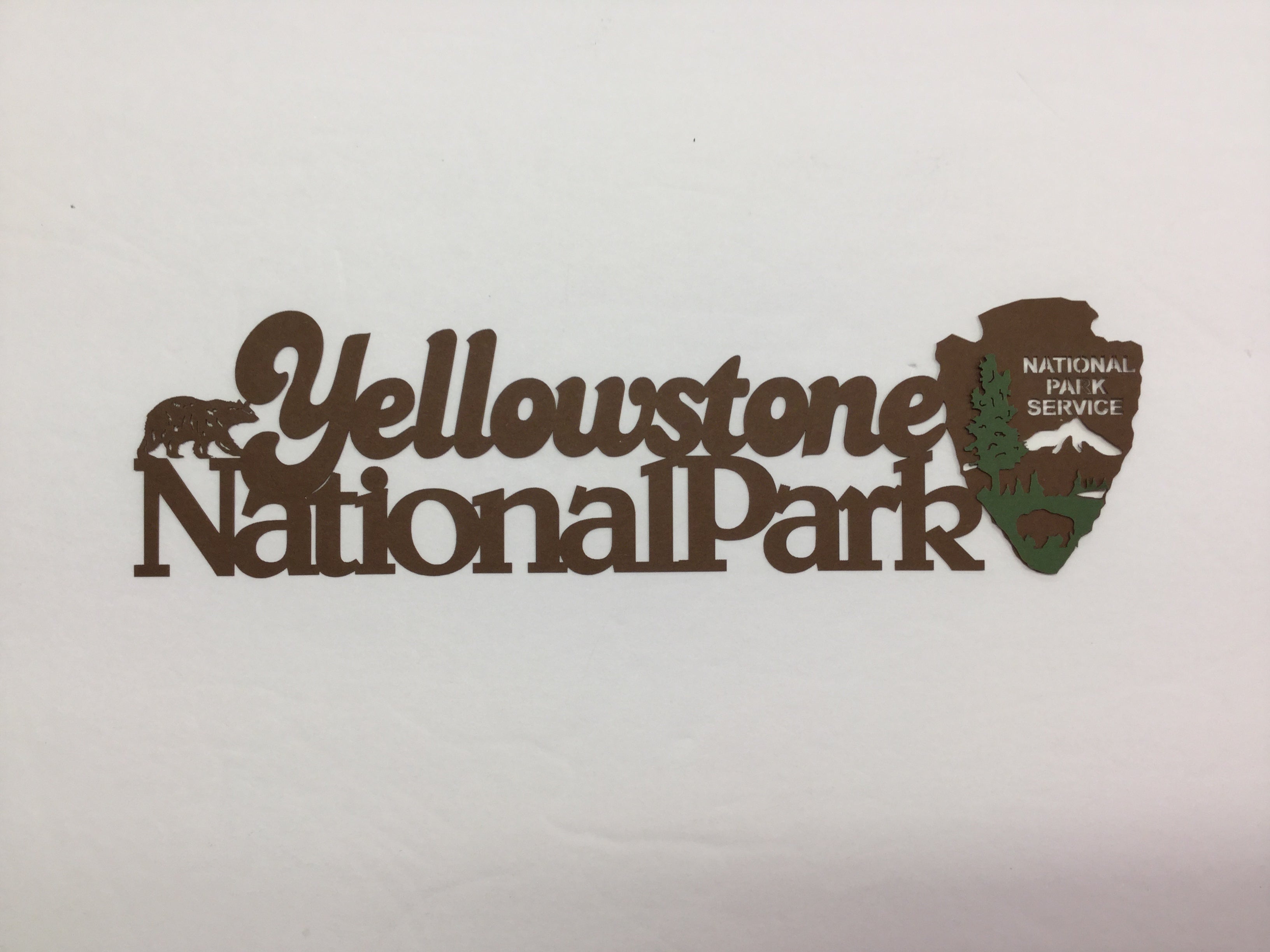 Yellowstone National Park Laser Die Cut 3pc Scrapbooksrus