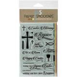 Paper Smooches EASTER BLESSINGS Acrylic Stamps 16pc - Scrapbook Kyandyland