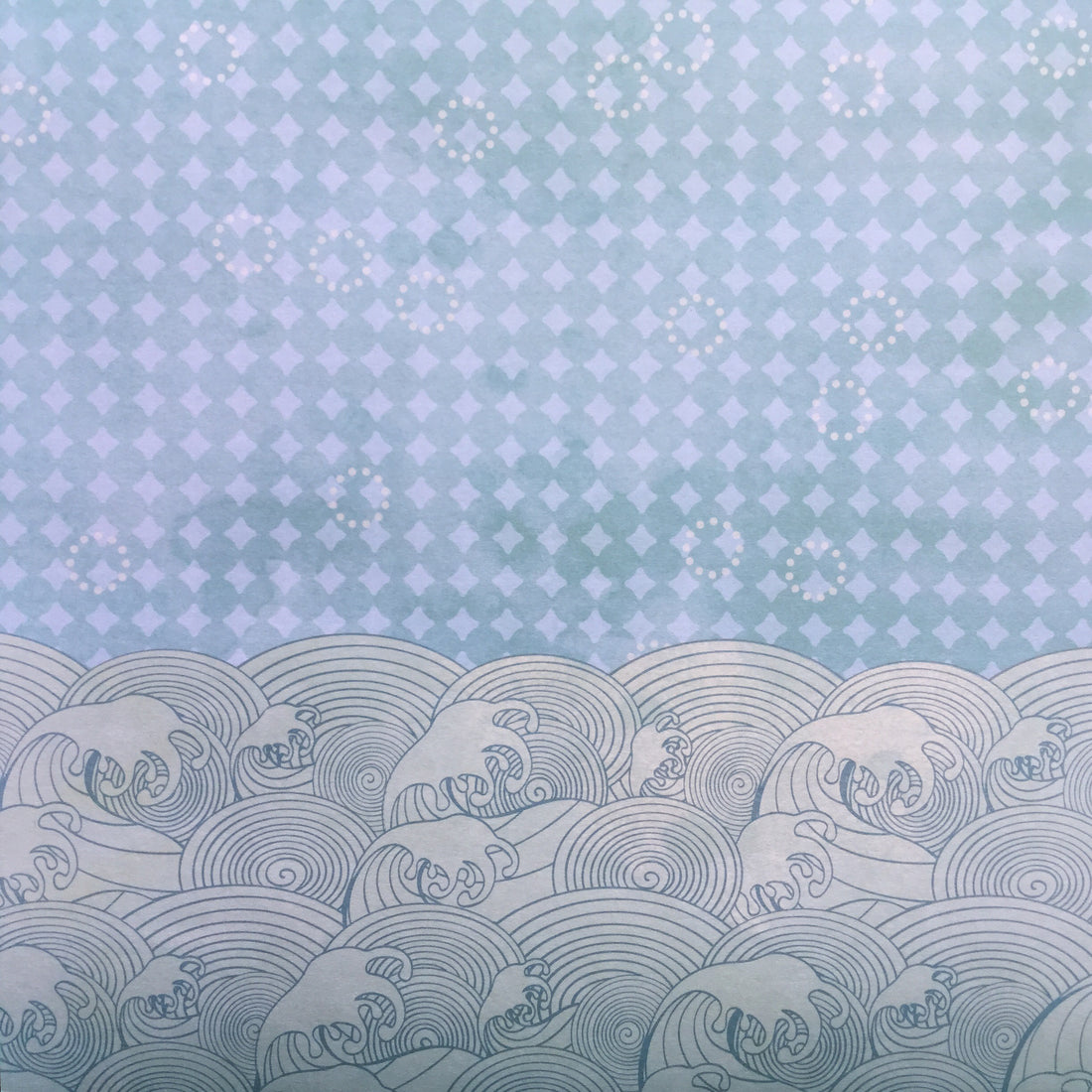 StoryTellers Paper AQUA WAVE 12"X12" Cardstock Scrapbook 2pc