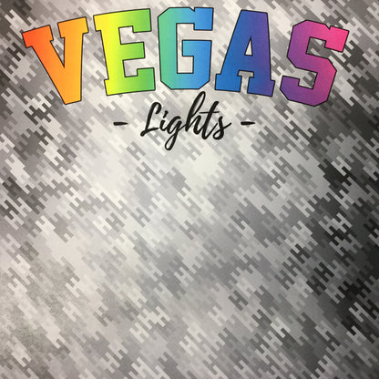 VEGAS LIGHTS Neon 12&quot;X12&quot; Travel Paper Scrapbooksrus