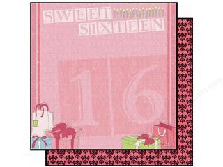 Best Creation SIXTEEN CANDLES 12&quot;x12&quot; SC005 Glitter Sheet - Scrapbooksrus