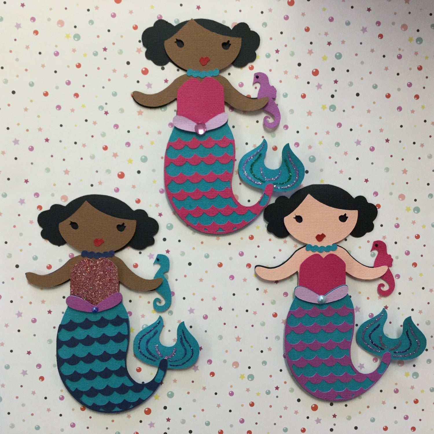 MERMAID Scrapbook Die Cut Embellishment