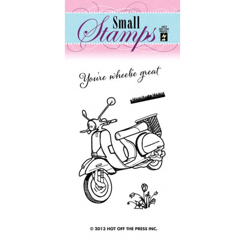 Small Stamps SCOOTER Clear Acrylic Stamp 4pc