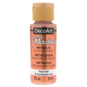 DecoArt Dazzling Metallics ROSE GOLD Metallic Acrylic Paint 2oz