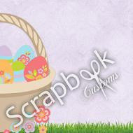 EASTER BASKET RIGHT Scrapbook Customs 12X12 Paper