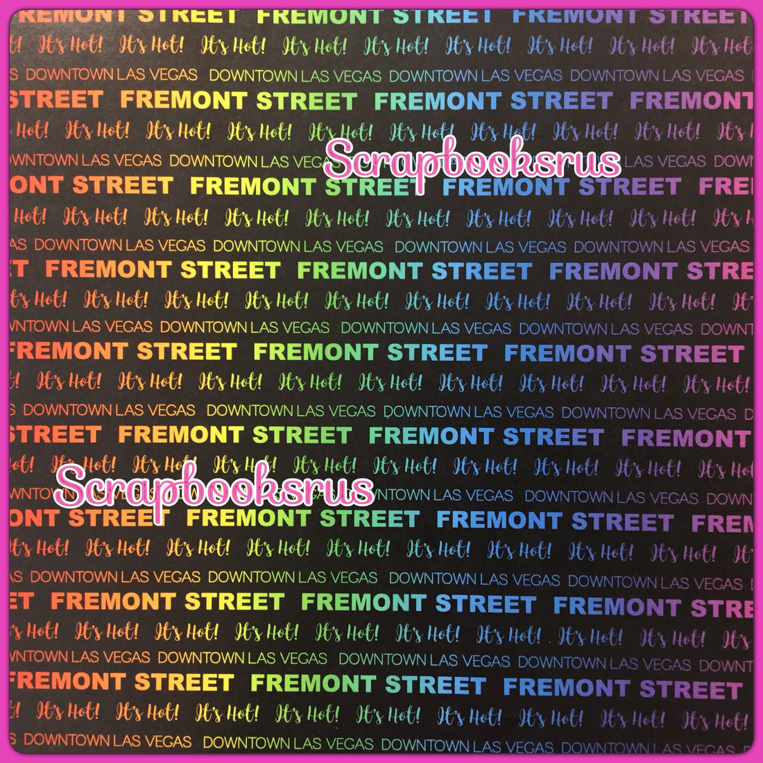 NEON FREMONT STREET 12"X12" Downtown Las Vegas Scrapbook Paper @Scrapbooksrus