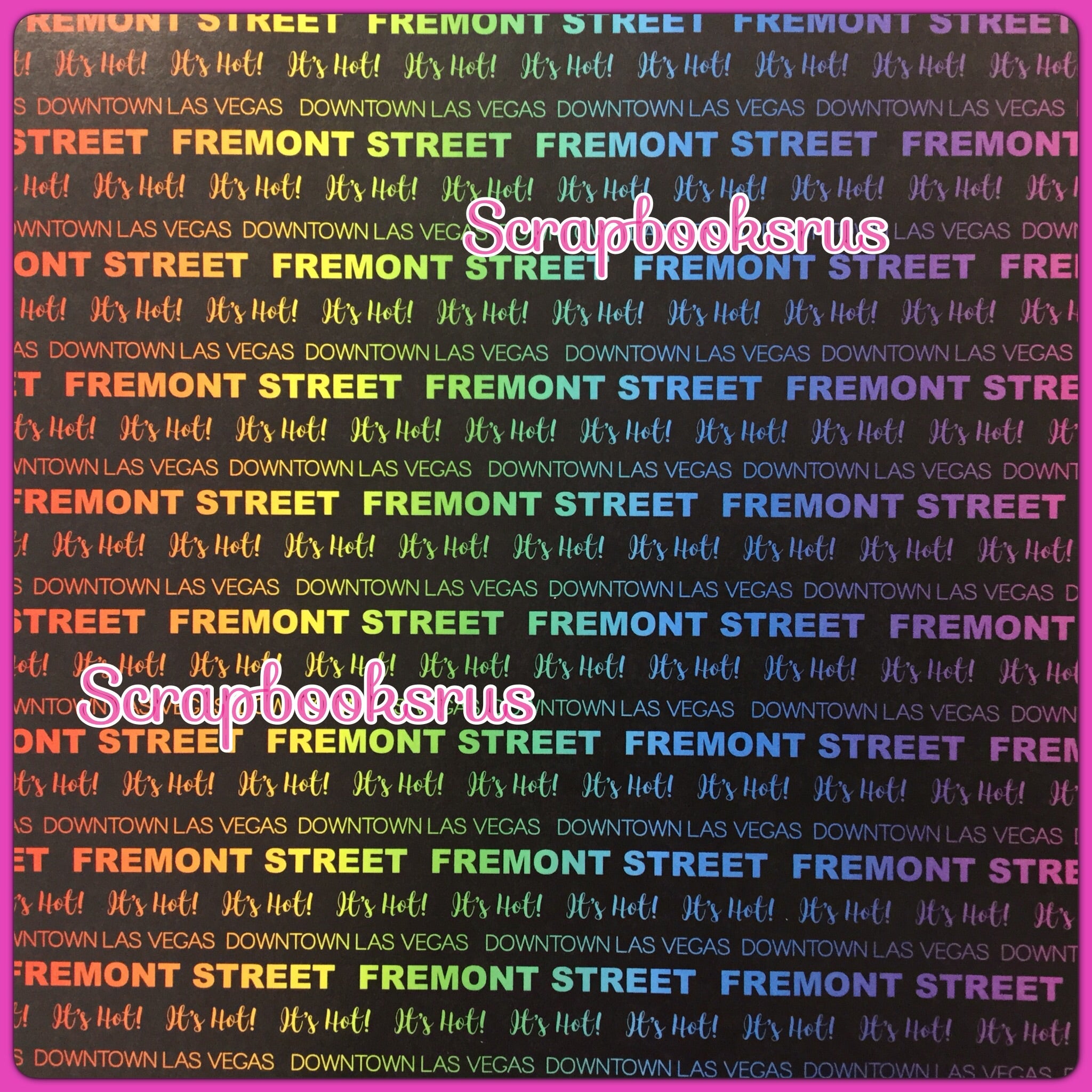 NEON FREMONT STREET 12&quot;X12&quot; Downtown Las Vegas Scrapbook Paper @Scrapbooksrus